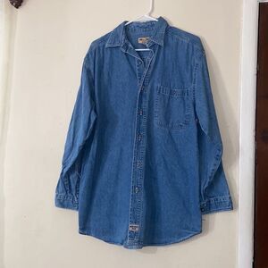 Vintage Northwest Blue 💯 Cotton Size M (38-40) Men Shirt Jeans